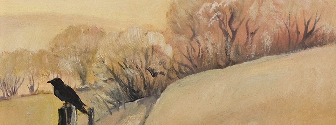 Krähe auf der Anhöhe bei Hohl <p> <br> (955, Gräbner)