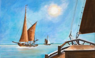 Zeeseboote auf dem Bodden   (998, Parr)