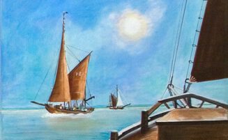 Zeeseboote auf dem Bodden   (998, Parr)